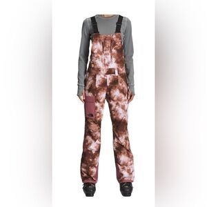 The North Face Women Freedom Ski Snow Bib Pant Wild Ginger Brown